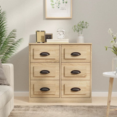 Berkfield Sideboard Sonoma Oak 70X35.5X67.5 Cm Engineered Wood - image 1