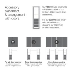Spacepro Modular Pebble Grey 3 Drawer Tower Unit (H)2100mm (W)600mm (D)500mm - thumbnail 7
