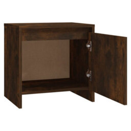 Berkfield Bedside Cabinets 2 Pcs Smoked Oak 45X34X44.5 Cm Engineered Wood - thumbnail 6