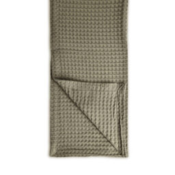 Allure Bath Fashions Luxury Super King Size Waffle Throw Blanket Bedspread 250 X 260Cm - Khaki - thumbnail 2