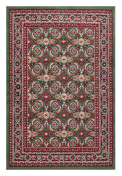 Traditional Green Bordered Floral Rug For Dining Room-120Cm (Circle) - thumbnail 7