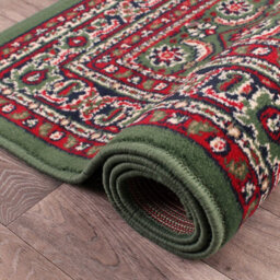 Traditional Green Bordered Floral Rug For Dining Room-120Cm (Circle) - thumbnail 5