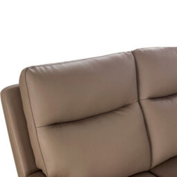 Aspire Marlowe Real Leather Power Recliner 2C2 Corner Sofa With Usb Charging, Taupe - thumbnail 6