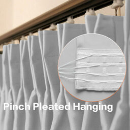 Oxford Homeware Light Grey 230 Gsm Blackout Curtain Thermal Insulated Pencil Pleat For Window Curtain Pair (W)117Cm X (L)137Cm - thumbnail 5