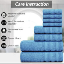 Casabella Luxury 100% Egyptian Cotton Towel Bale 8 Pieces 550 Gsm - thumbnail 4
