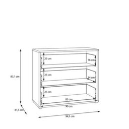 Furniture To Go Alice Springs 3 Drawer Chest With Push-To-Open Drawers In Night Blue - thumbnail 8