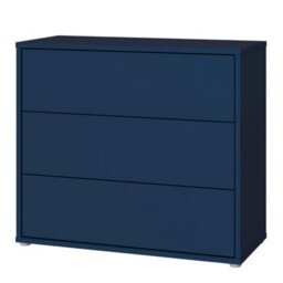 Furniture To Go Alice Springs 3 Drawer Chest With Push-To-Open Drawers In Night Blue - thumbnail 4