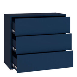 Furniture To Go Alice Springs 3 Drawer Chest With Push-To-Open Drawers In Night Blue - thumbnail 5