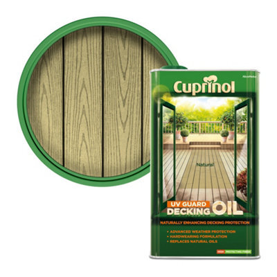 Cuprinol Uv Guard Natural Matt Uv Resistant Wood Oil, 5L - image 1