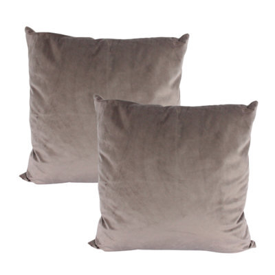Urban Textures Pack Of 2 Velvet Cushion Covers 18 X 18 Inches Grey - image 1
