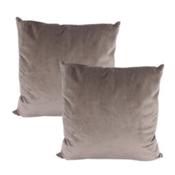 Urban Textures Pack Of 2 Velvet Cushion Covers 18 X 18 Inches Grey - thumbnail 1