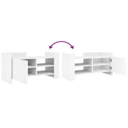Berkfield Durable Tv Cabinet White 80X35X40 Cm Engineered Wood - thumbnail 8