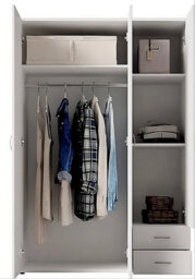 Arte Modern Graphite Stella Trading Base Hinged Door Wardrobe 1210mm X 1760mm X 510mm - Sleek Storage Solution - thumbnail 4