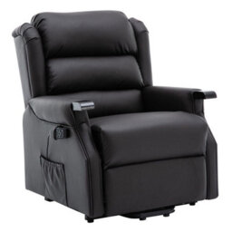 Morris Living The Warminster Dual Motor Riser Recliner Mobility Chair In Brown Leather - thumbnail 1