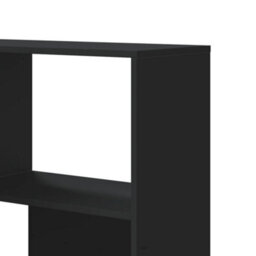 Berkfield Elegant Corner Bookcase 4-Tier Black 85X85X140 Cm Engineered Wood - thumbnail 8