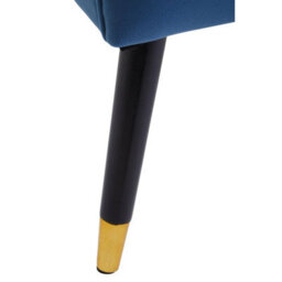 Orsina Midnight Velvet Button Chair, Highback Velvet Buttoned Chair, Long-Lasting Velvet Dining Armchair - thumbnail 8