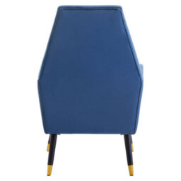 Orsina Midnight Velvet Button Chair, Highback Velvet Buttoned Chair, Long-Lasting Velvet Dining Armchair - thumbnail 4