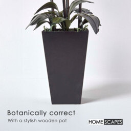 Homescapes Artificial White Handcrafted Oriental Style Orchid In A Black Pot, 70 Cm - thumbnail 4