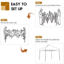 Costway 3 X 3M Pop Up Canopy Tent Outdoor Folding Party Tent Commercial Instant Shelter - thumbnail 5