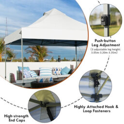 Costway 3 X 3M Pop Up Canopy Tent Outdoor Folding Party Tent Commercial Instant Shelter - thumbnail 6