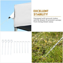 Costway 3 X 3M Pop Up Canopy Tent Outdoor Folding Party Tent Commercial Instant Shelter - thumbnail 7