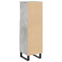 Berkfield Bathroom Cabinet Concrete Grey 30X30X100 Cm Engineered Wood - thumbnail 6