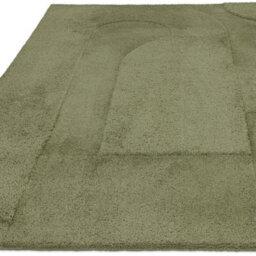 Furniturebox Uk Rift Green Carved Arches Rug 160X230 - thumbnail 3