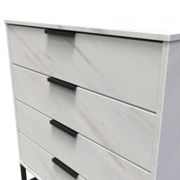 Beijing 4 Drawer Chest Of Drawers In Marble (Ready Assembled) - thumbnail 4