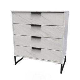 Beijing 4 Drawer Chest Of Drawers In Marble (Ready Assembled) - thumbnail 3