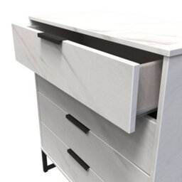 Beijing 4 Drawer Chest Of Drawers In Marble (Ready Assembled) - thumbnail 5
