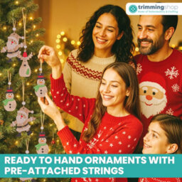 Neel Blue Wooden Christmas Tree Ornaments - Pack Of 9 - thumbnail 5
