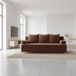 Dover 3 Seater Sofa Bed With Dl Mechanism Bedding Storage 192 Cm Wide Modern Sofa For The Living Room Orange - thumbnail 1