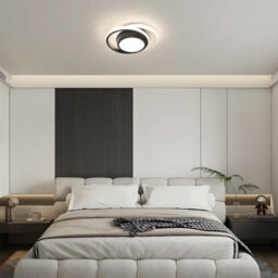 Pheashine Black White Double Round Led Aluminum Ceiling Light Neutral Light - thumbnail 6