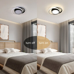 Pheashine Black White Double Round Led Aluminum Ceiling Light Neutral Light - thumbnail 5