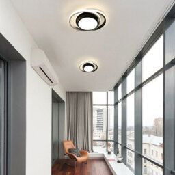 Pheashine Black White Double Round Led Aluminum Ceiling Light Neutral Light - thumbnail 8
