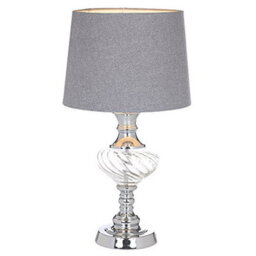 K Living Witney Chrome And Glass Table Lamp, Charcoal - thumbnail 7