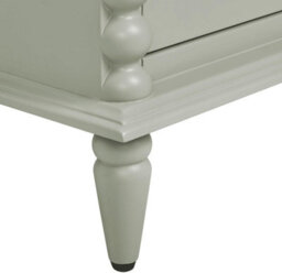 Statement Furniture Cromwell Bedside Table With Bobbin Design - Pale Olive - thumbnail 8