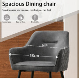 Sonara Dining Chair Faux Leather Modern Style For Dining Room Set Of 2 - thumbnail 5