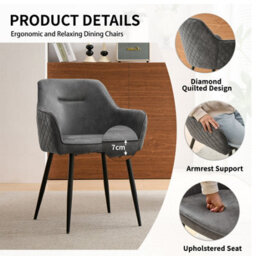 Sonara Dining Chair Faux Leather Modern Style For Dining Room Set Of 2 - thumbnail 4