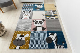 RugsX Carpet Petit Zoo Animals Cream / Grey 120X170 Cm - thumbnail 4