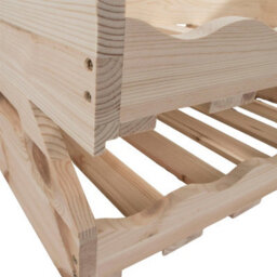 Woodeedoo Wooden Wine Rack Tray 6 Bottle Capacity Natural Pine Countertop Storage Holder With Cut Out Handles 60 X 30 X 15 Cm - thumbnail 6