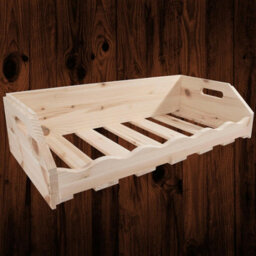 Woodeedoo Wooden Wine Rack Tray 6 Bottle Capacity Natural Pine Countertop Storage Holder With Cut Out Handles 60 X 30 X 15 Cm - thumbnail 2