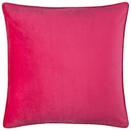 furn. Furn Meridian Velvet Polyester Filled Cushion, Pink/red, 45 X 45Cm