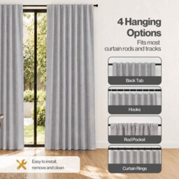 Marlow 100% Blackout Curtains For Bedroom Living Room Thermal Insulated - thumbnail 8