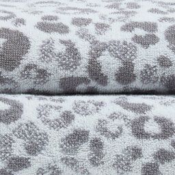 Fusion Animal Print Heavyweight 100% Cotton Grey Jacquard Towel - thumbnail 3
