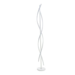 Darphe 150Cm White Swirling Led Floor Lamp, Living Room White Light Corner Lamp With Foot Switch - thumbnail 2