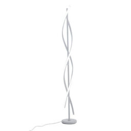 Darphe 150Cm White Swirling Led Floor Lamp, Living Room White Light Corner Lamp With Foot Switch - thumbnail 1