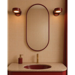 Luminosa Lighting Luminosa Lotus Adjustable Up & Down Wall Lamp Burgundy Gx53 - thumbnail 2