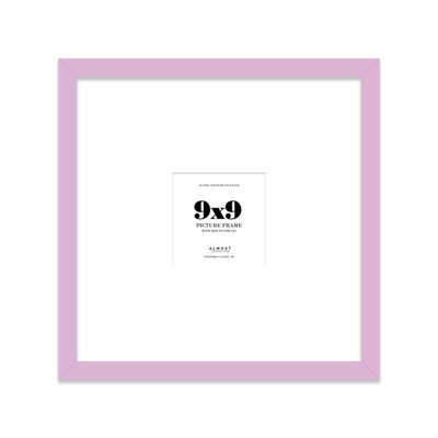 "9X9"" Lilac Picture Frame - 9X9"" Square Frame With 5X5"" Mount For 9X9""/5X5"" Pictures Moderrn Style Thin Edge, 1 Pack" - image 1