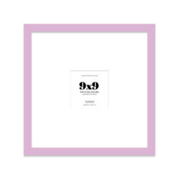 "9X9"" Lilac Picture Frame - 9X9"" Square Frame With 5X5"" Mount For 9X9""/5X5"" Pictures Moderrn Style Thin Edge, 1 Pack" - thumbnail 1